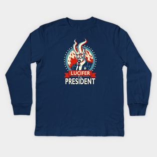 Lucifer for President Kids Long Sleeve T-Shirt